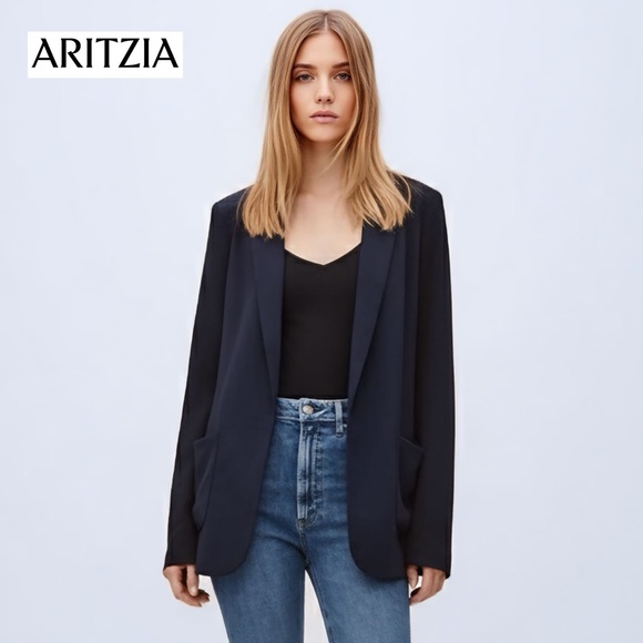 Aritzia Jackets & Blazers - Aritzia Talula Kent Blazer Jacket 2 Open Front Lightweight Drapey Purple Casual
